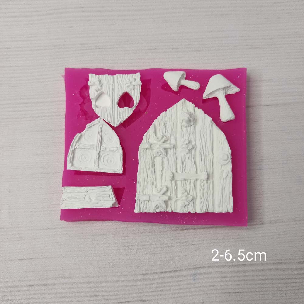 YY0459 Mantarlı Ahşap Kapı Silikon Kalıp