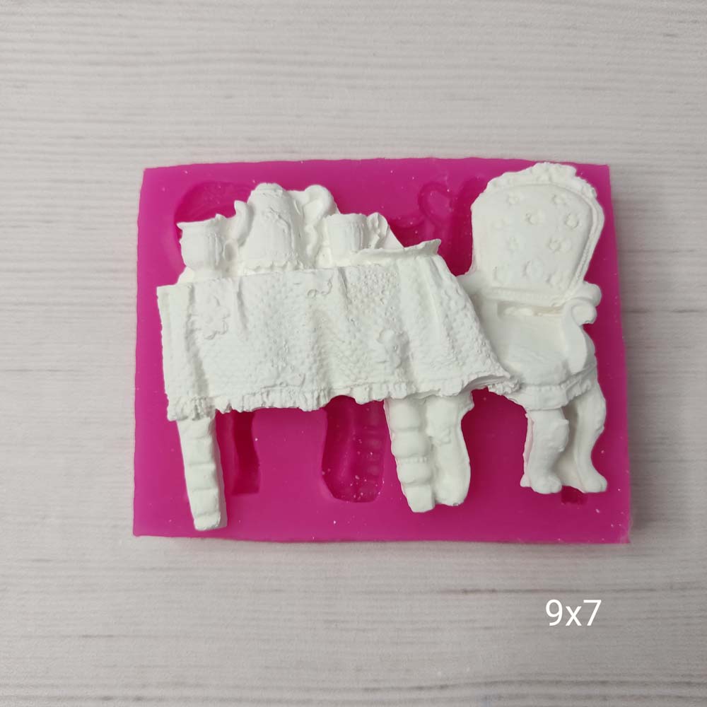 YY0464 Birleşik Yemek Masası ve Sandalye Silikon Kalıp