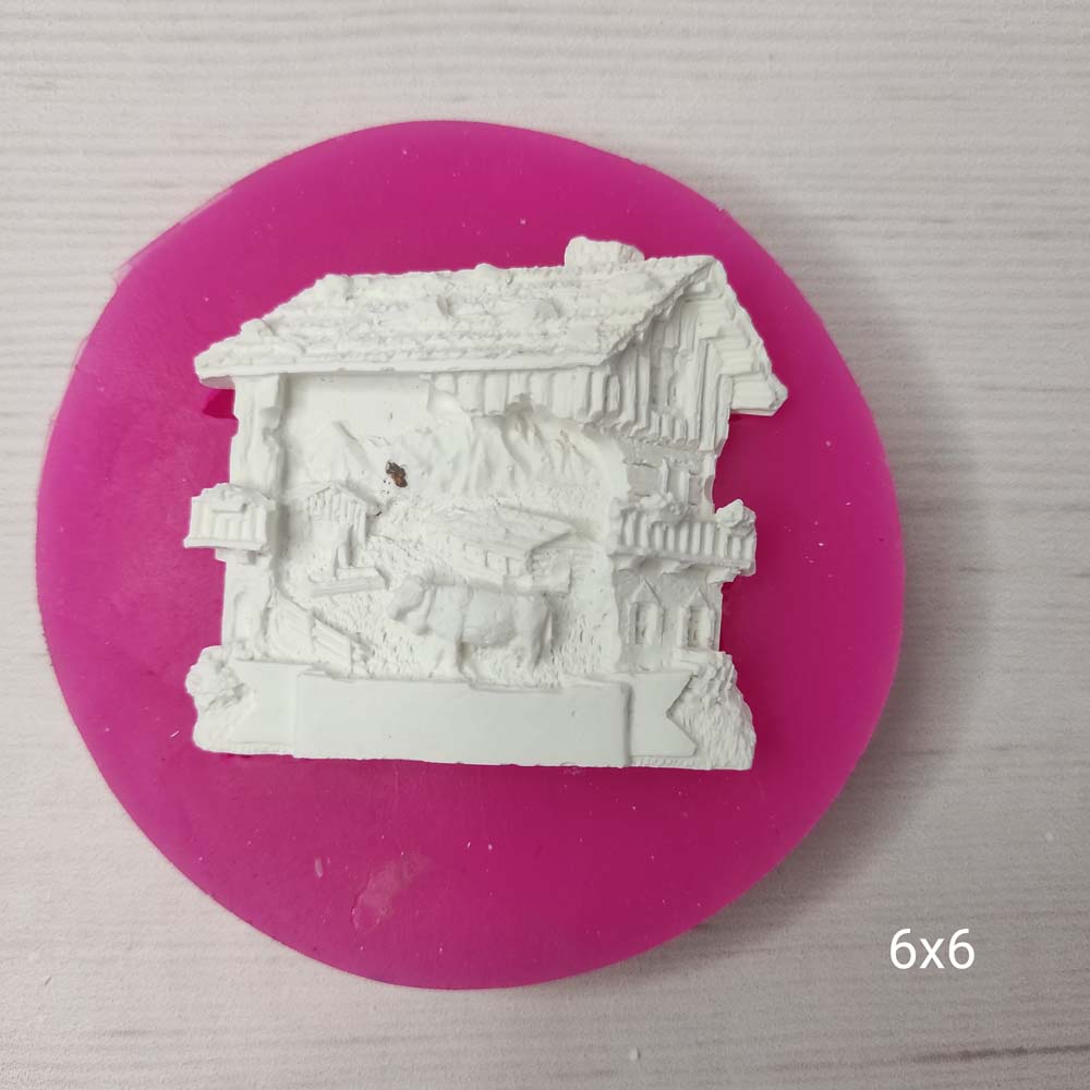 YY0477 Köy Evi Modeli Magnet Silikon Kalıp