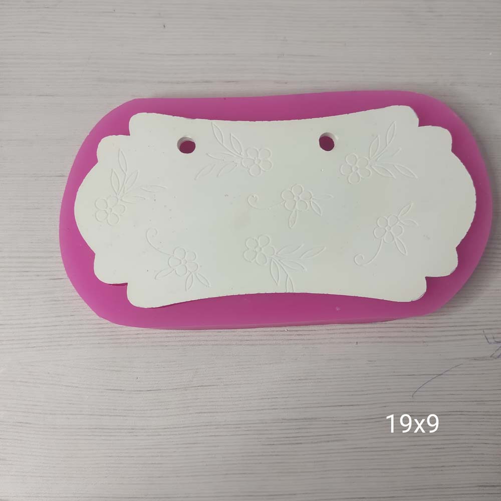YY0506 Çiçek Kontürlü Tabanlık İsimlik Silikon Kalıp
