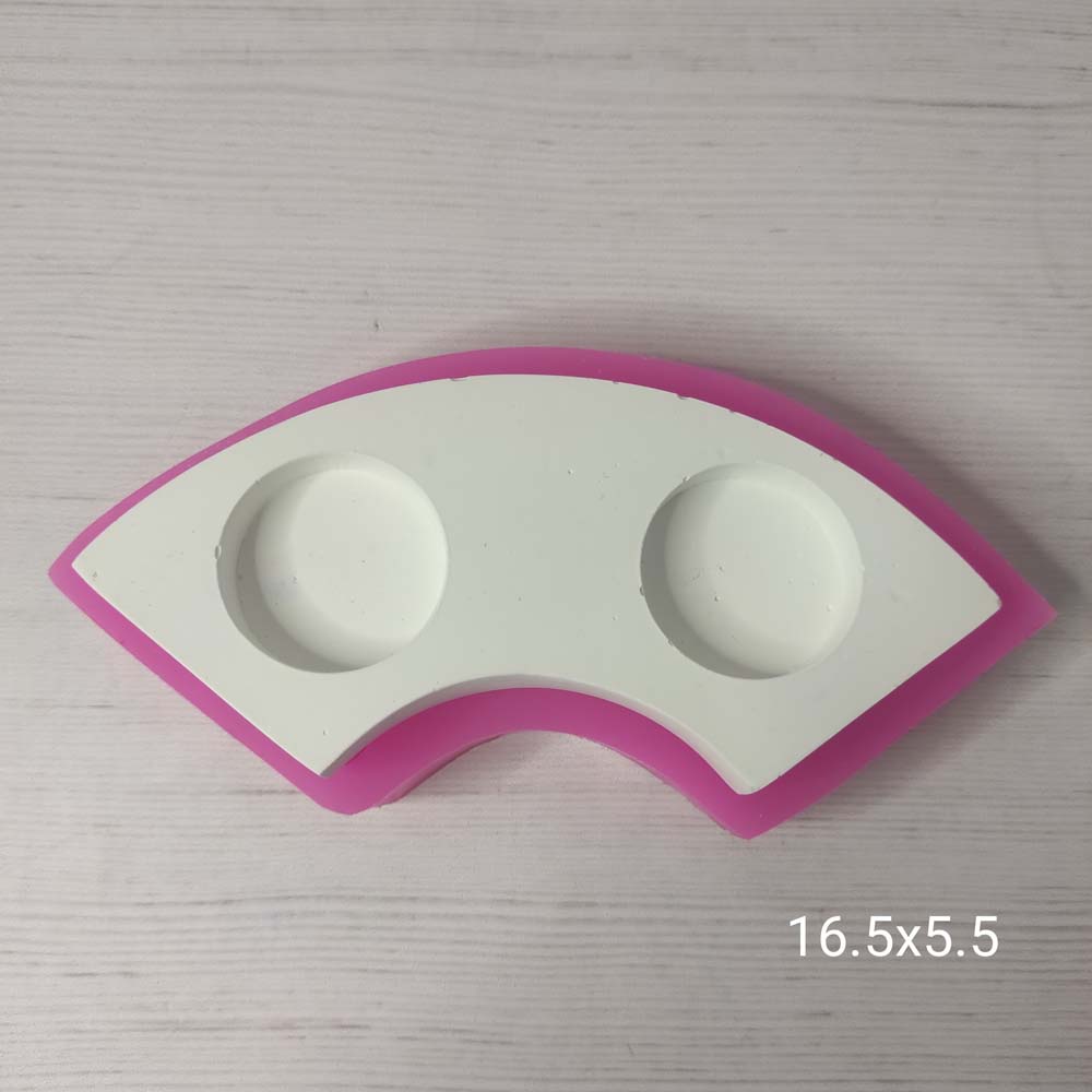YY0516 Yay Şekilli İkili Tealight Mumluk Silikon Kalıp