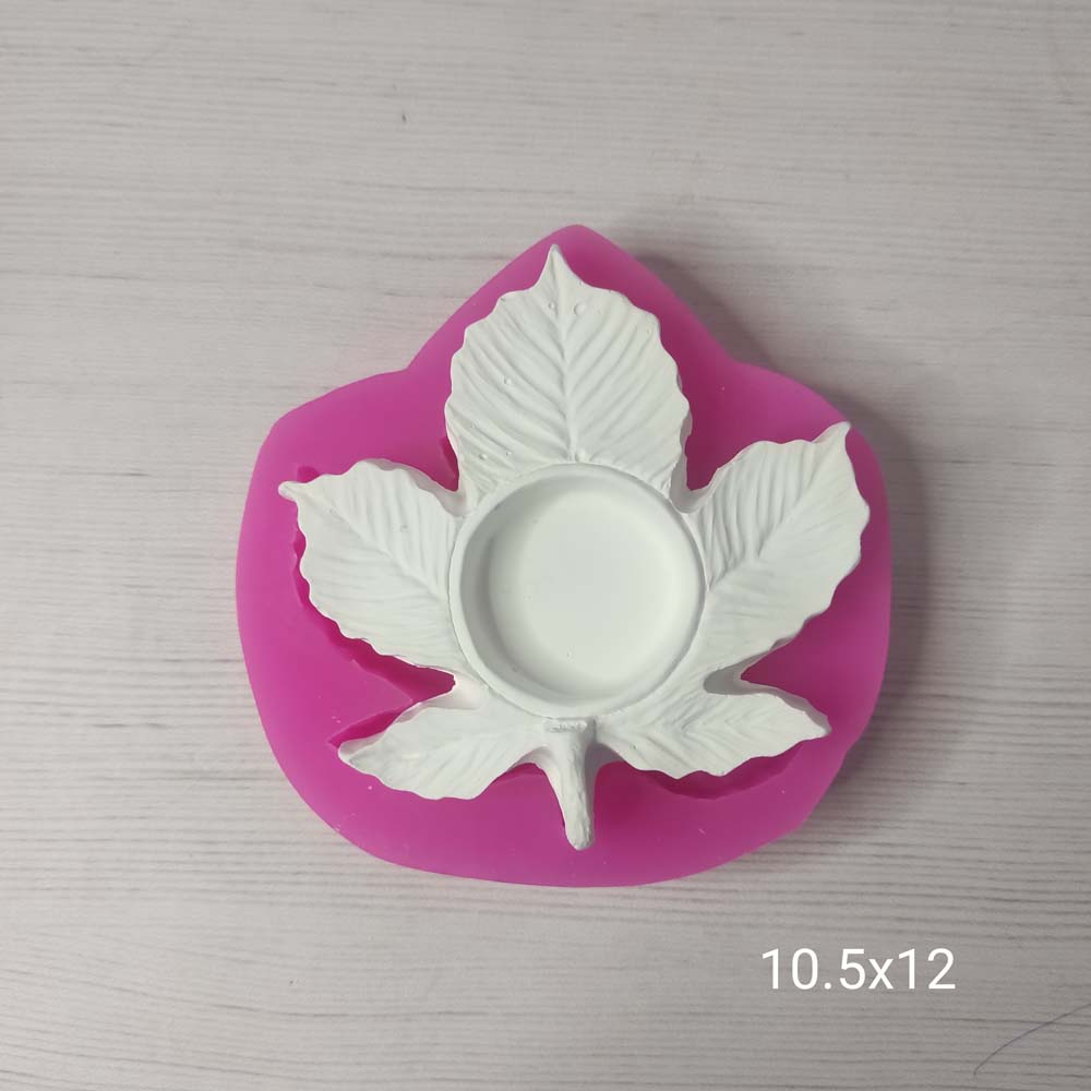 YY0518 Çınar Yaprağı Tealight Silikon Kalıp