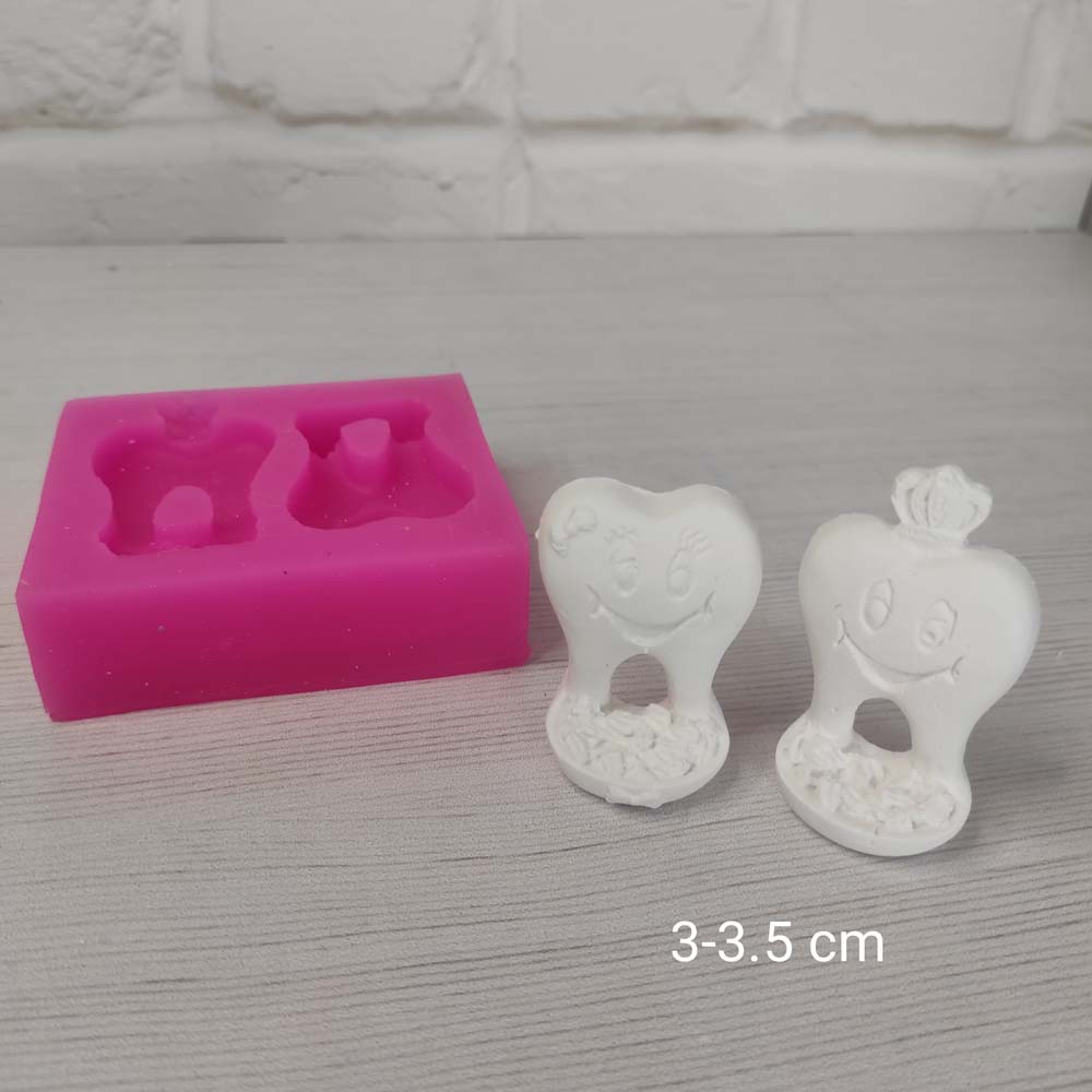 YY0584 İkili Diş Tabanlıklı Silikon Kalıp