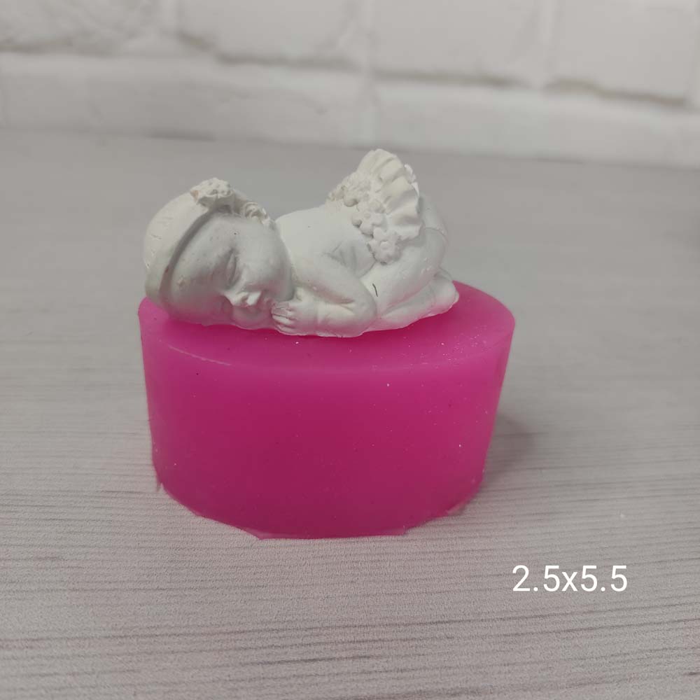 YY0602 Yüz Üstü Uyuyan Etekli Kız Bebek Silikon Kalıp