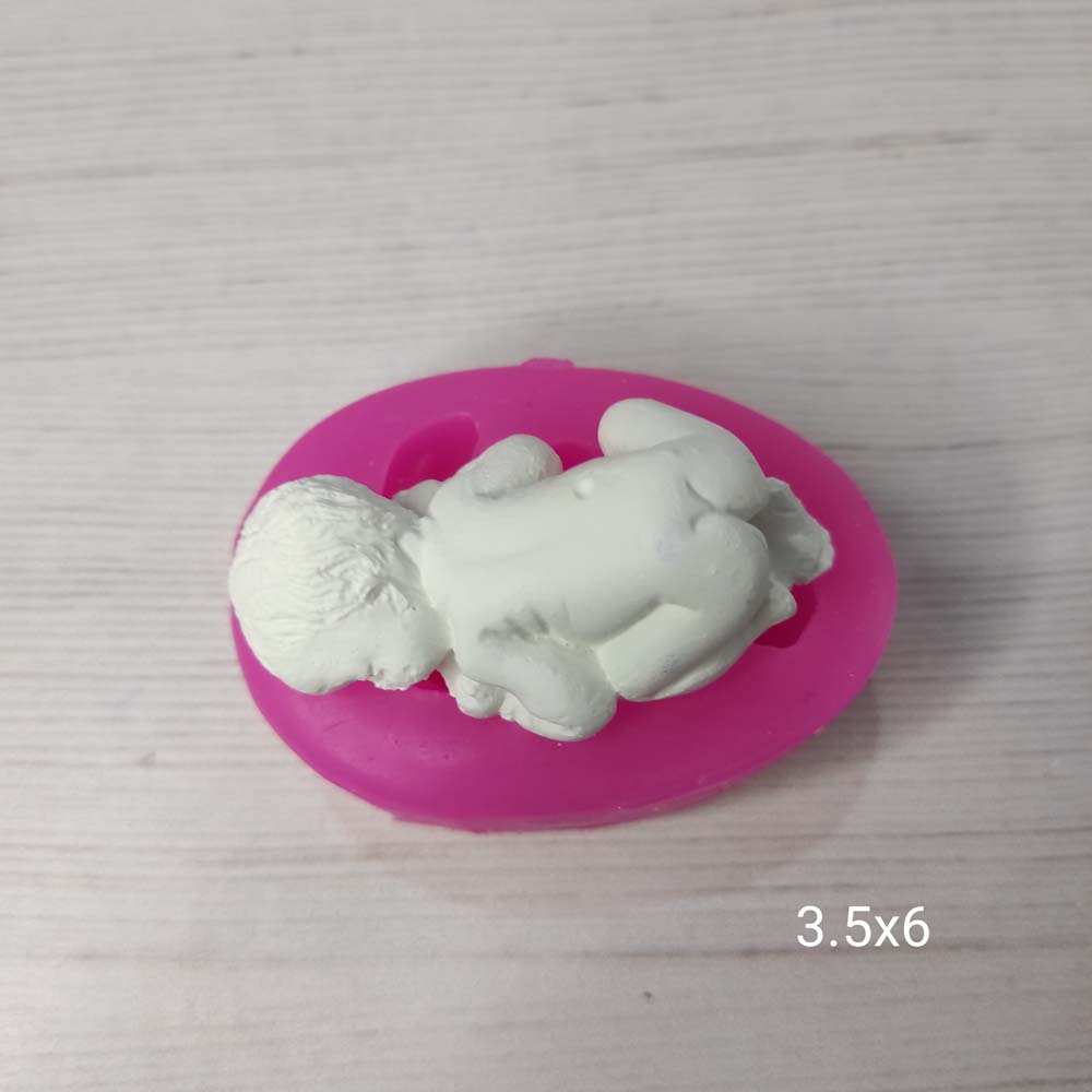 YY0639 Yüz Üstü Uyuyan Çıplak Bebek Silikon Kalıp