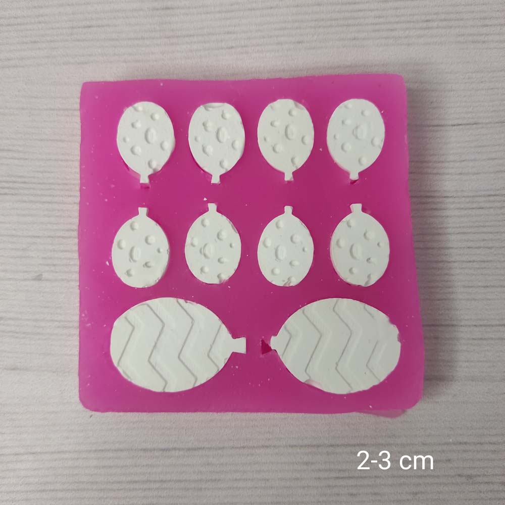 YY0696 Desenli Balonlar Silikon Kalıp