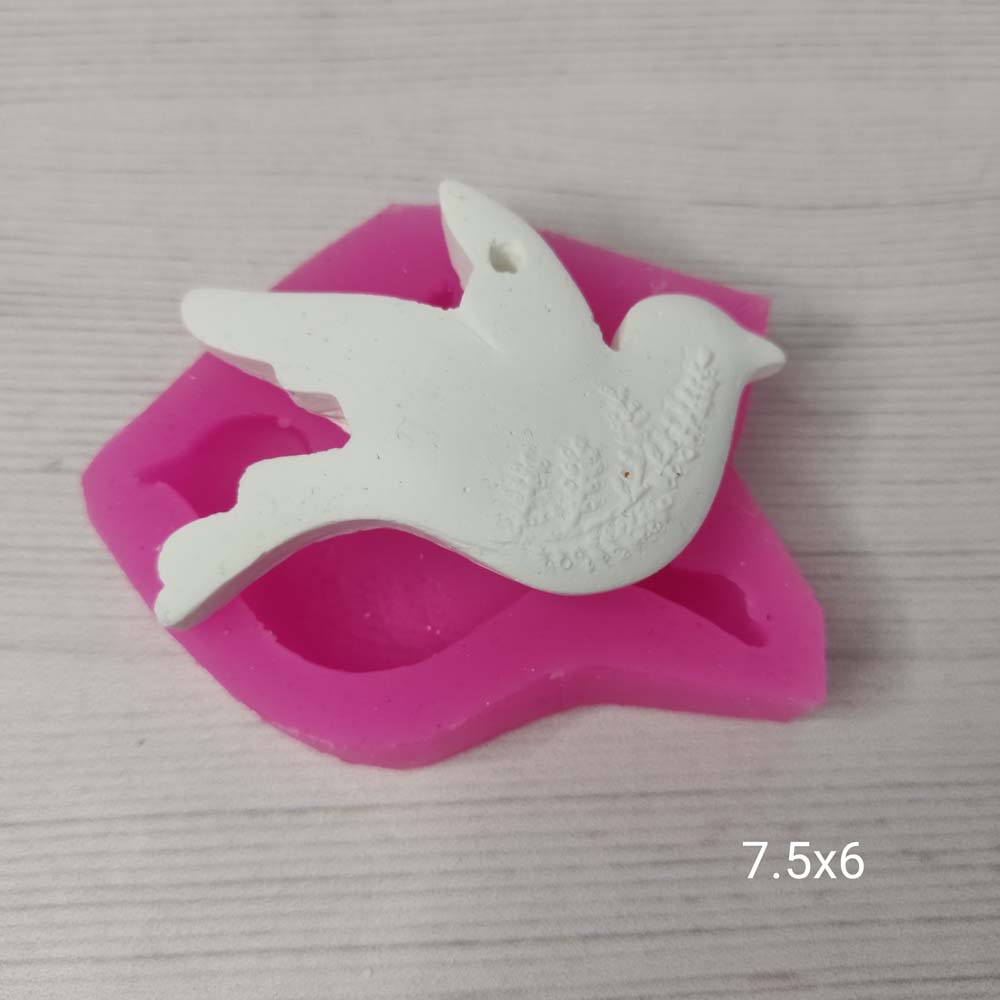 YY0697 Zeytin Dalı İşlemeli Barış Güvercini Silikon Kalıp