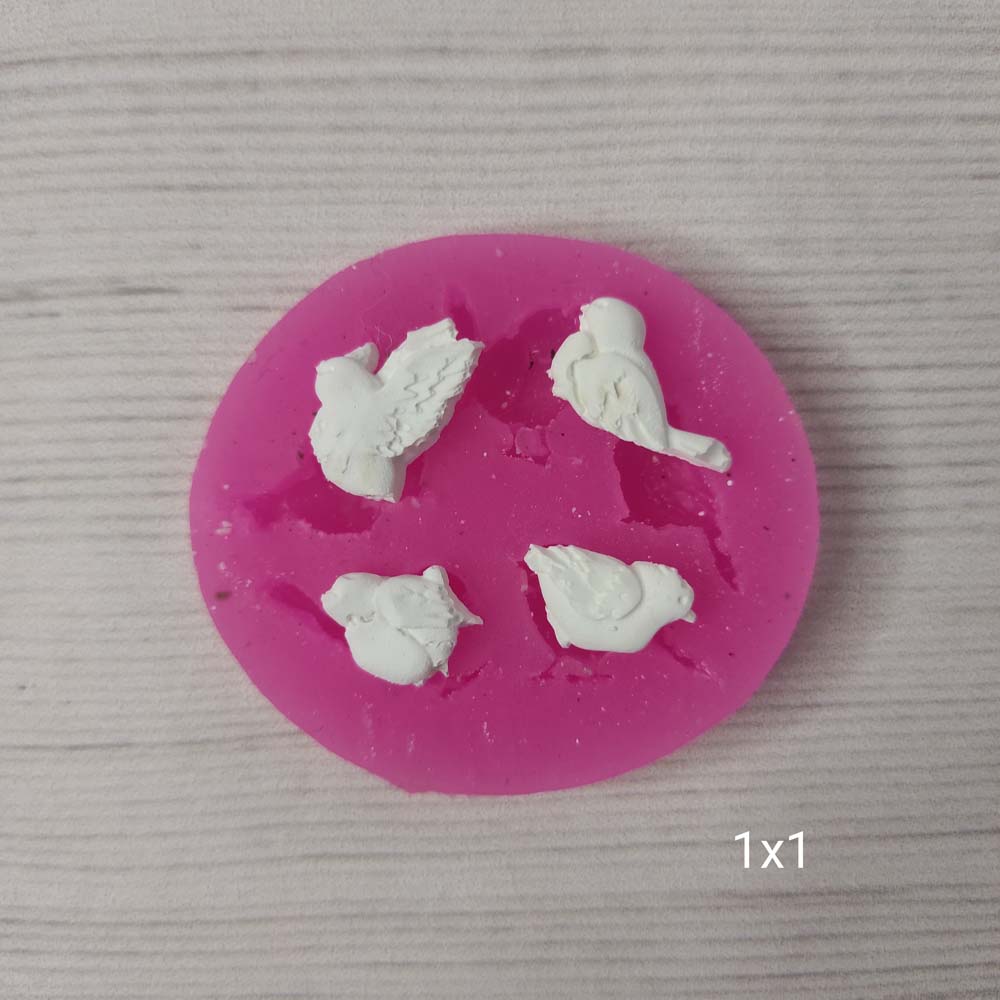 YY0707 Dörtlü Kuş Modeli Silikon Kalıp