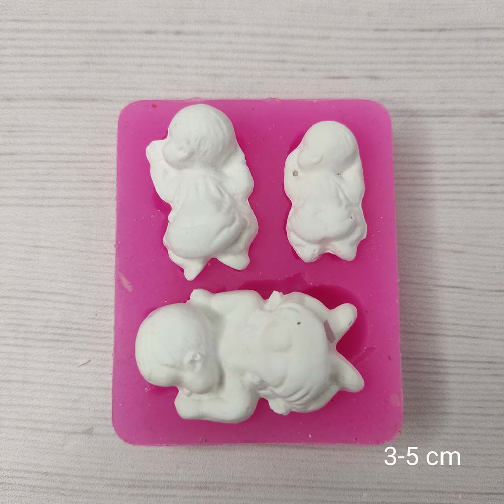 YY071 Üçlü Uyuyan Bebek Silikon Kalıp