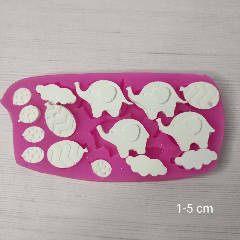 YY0724 Çoklu Balon Fil Bulut Modeli Silikon Kalıp