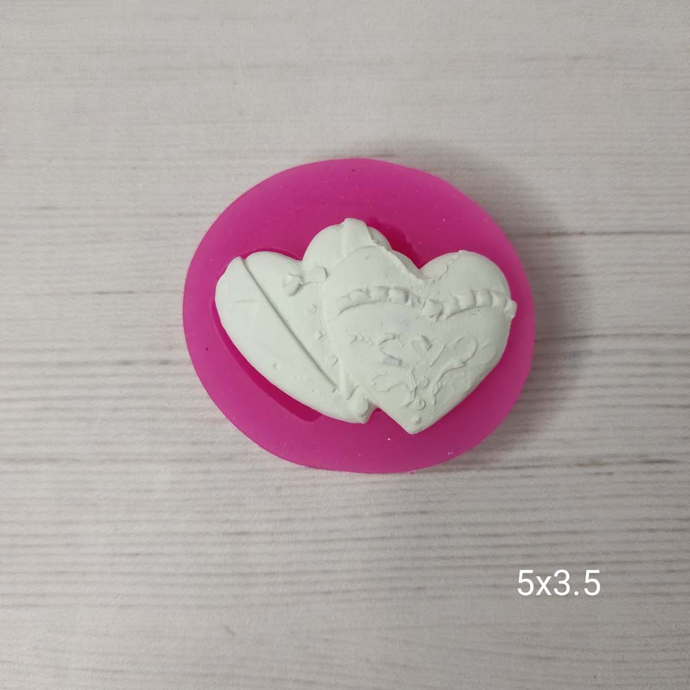 YY0744 Gelin Damat Kalp Silikon Kalıp