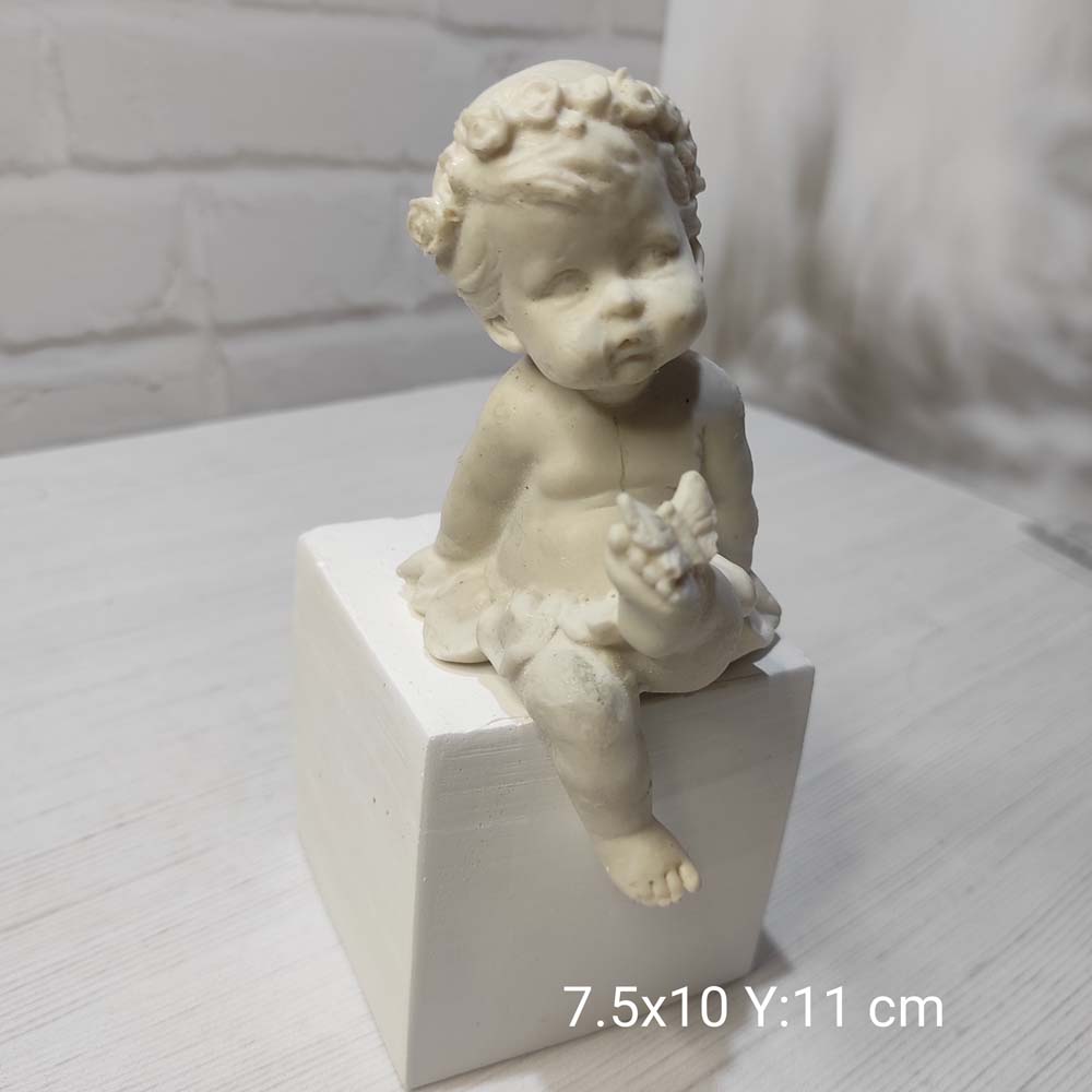 YY0844 Ayağı Kelebekli Oturan Bebek(Küp Dahil Değil) Silikon Kalıp