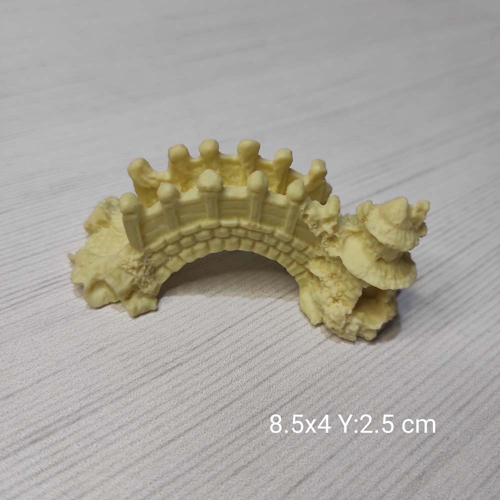 YY0902 Kenarında Çatılı Ev Olan Köprü Silikon Kalıp