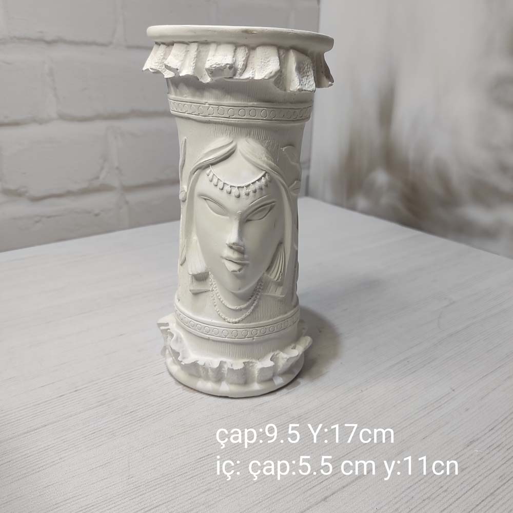 YY0958 Afrikalı Kadın Figürlü Saksı Silikon Kalıp