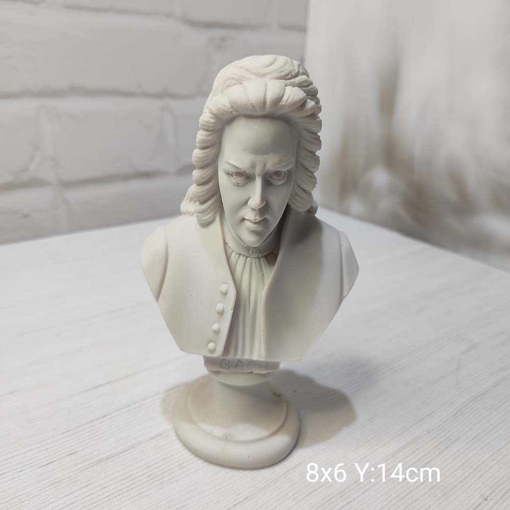 YY0971 Büst Mozart Biblo Silikon Kalıp: Müzikle Sanatı Birleştirin - Kaliteli ve Dayanıklı Hediye Seçeneği!