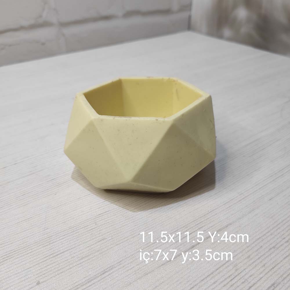 YY0991-Geometrik Saksı Silikon Kalıp