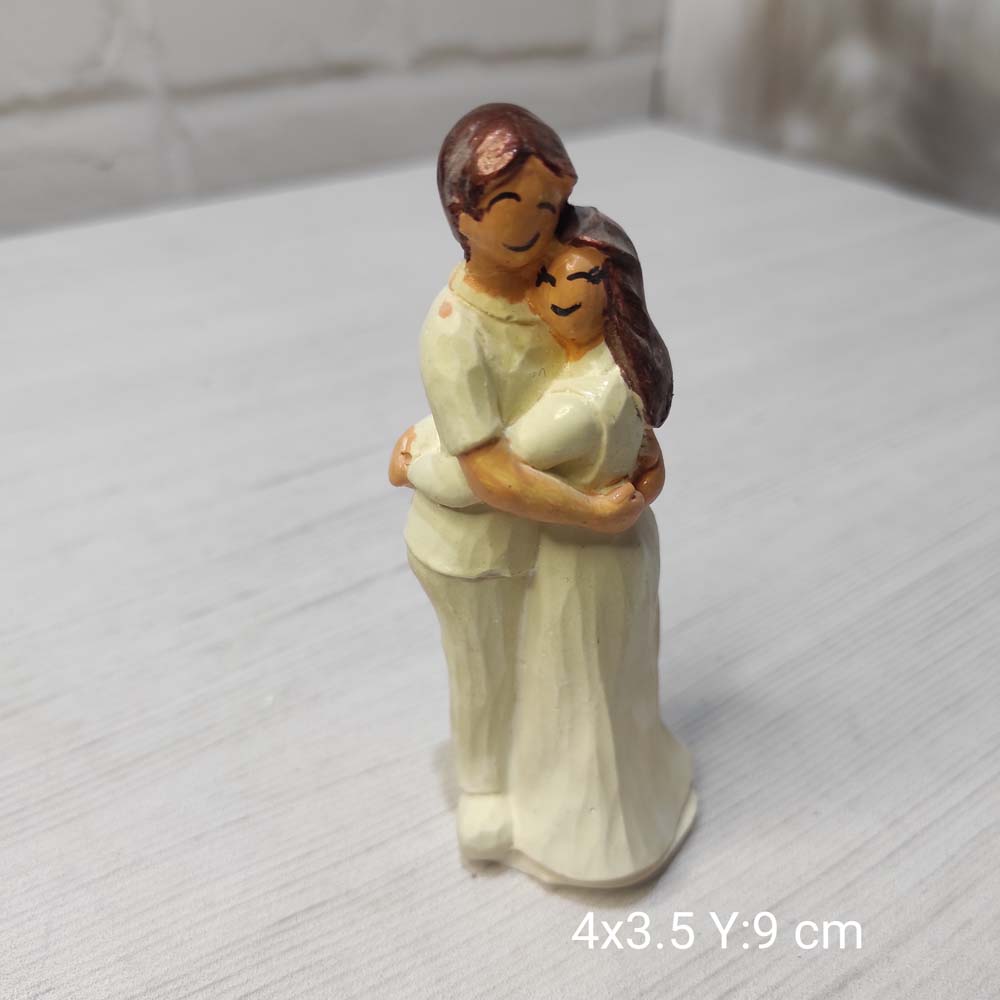 YY1027-Sarılan Sevgili Biblo Oymalı Silikon Kalıp