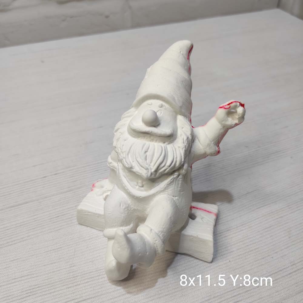 YY1030 Salıncaklı Cüce Biblo Silikon Kalıp (1 Eli Yukarıda) • El Yapımı Dekoratif Figür ve Özel Günler için Hediye Seçeneği!