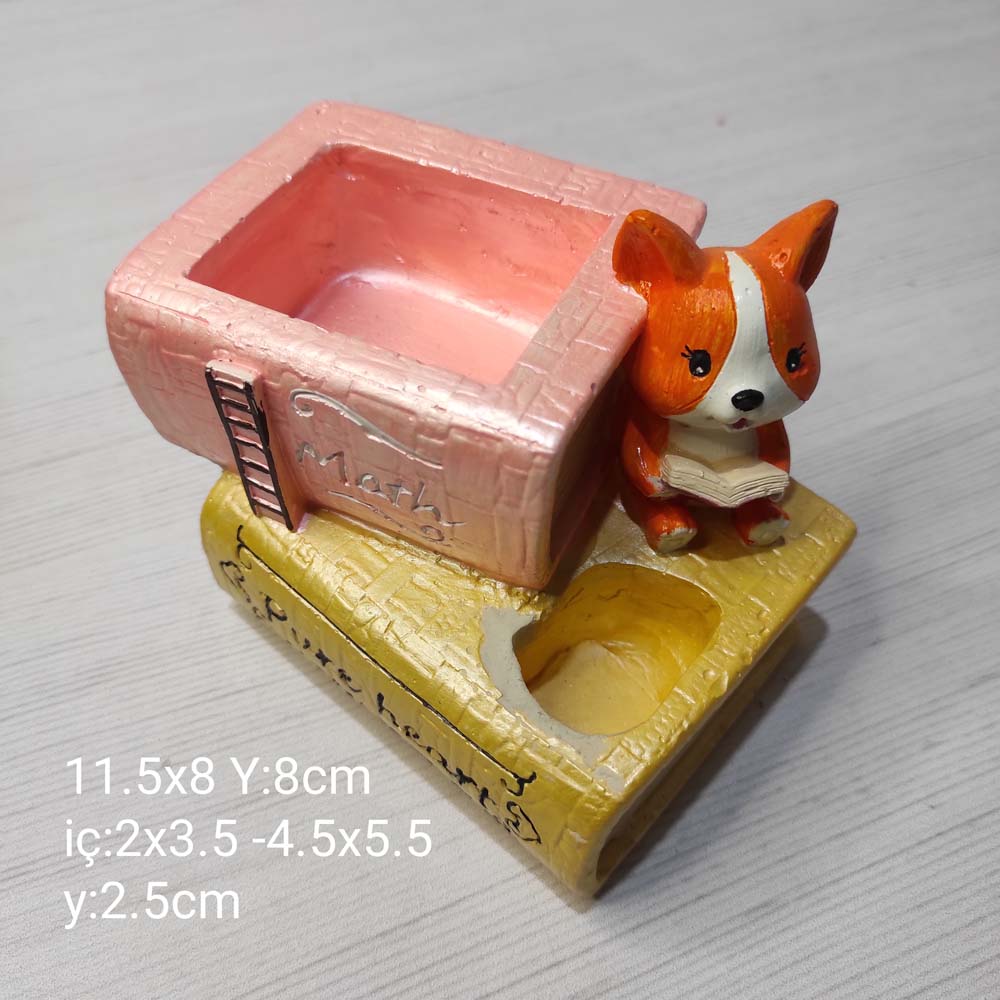 YY1039-Tilkili Kitaplık Saksı Silikon Kalıp