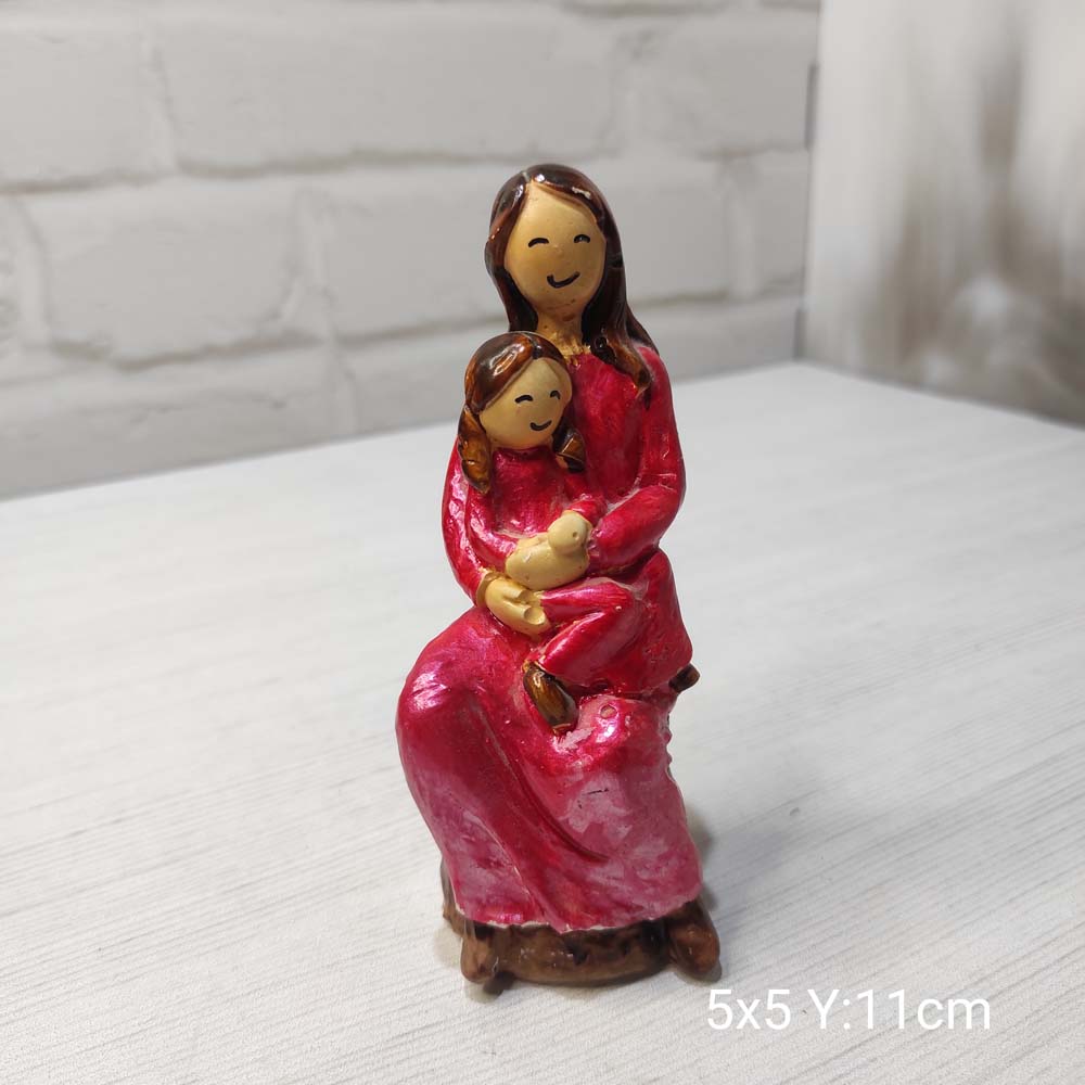 YY1049-Anne Ve Kucağında Kızı Biblo Silikon Kalıp