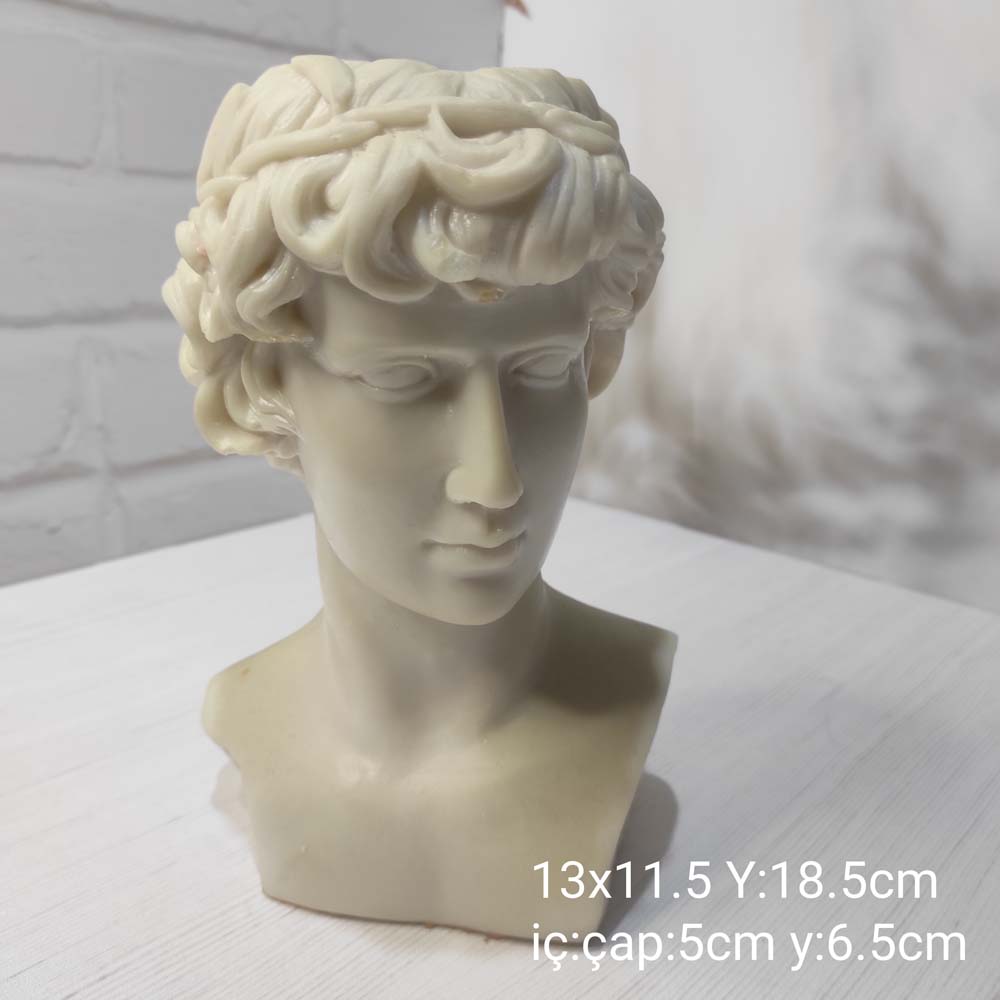 YY1175 Sezar Büst Saksı Silikon Kalıp: Klasik Sanatın Zamansız Zarafeti!