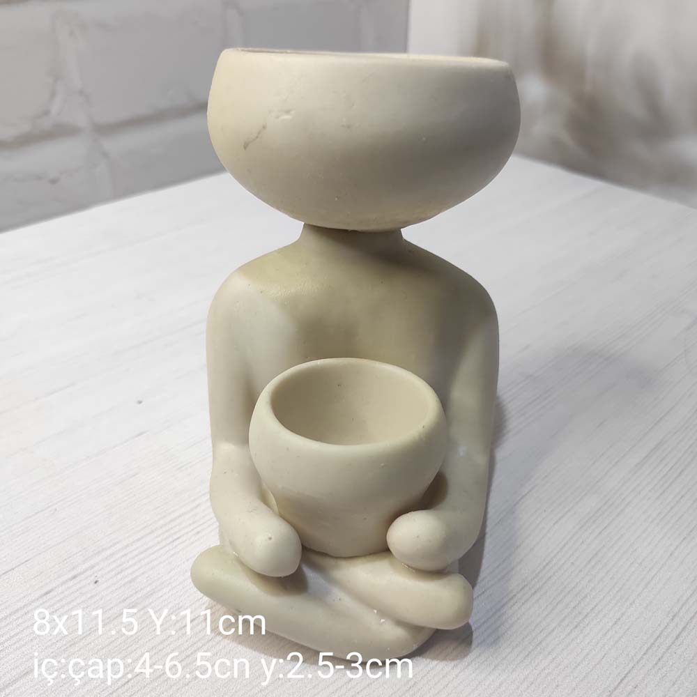 YY1181 2’li Buda Saksı Silikon Kalıp: Huzur ve Estetik İçin Mükemmel Hediye Seçeneği!