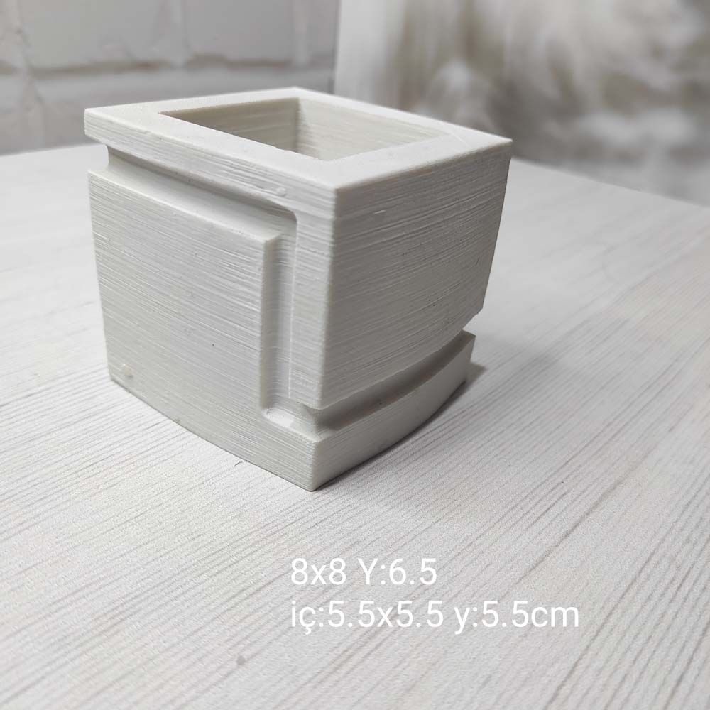 YY1233 Kare Saksı Çizgili Silikon Kalıp • El Yapımı Dekoratif Saksı Tasarımları için Hediye Seçeneği! YY1233 Kare Saksı Çizgili Silikon Kalıp • El Yapımı Dekoratif Saksı Tasarımları için Hediye Seçeneği!