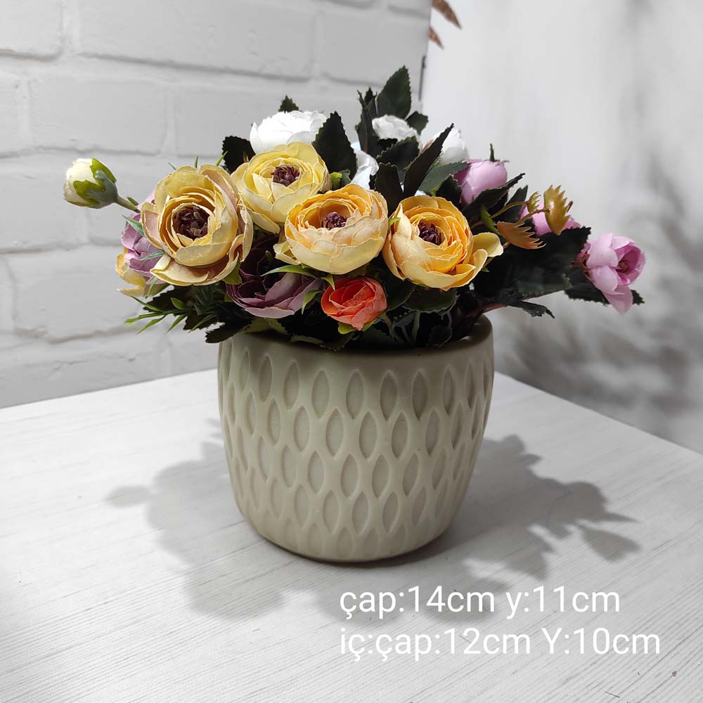 YY1296 Saksı Elips Desenli Silikon Kalıp: Estetik ve Fonksiyonel Hediye Seçeneği!