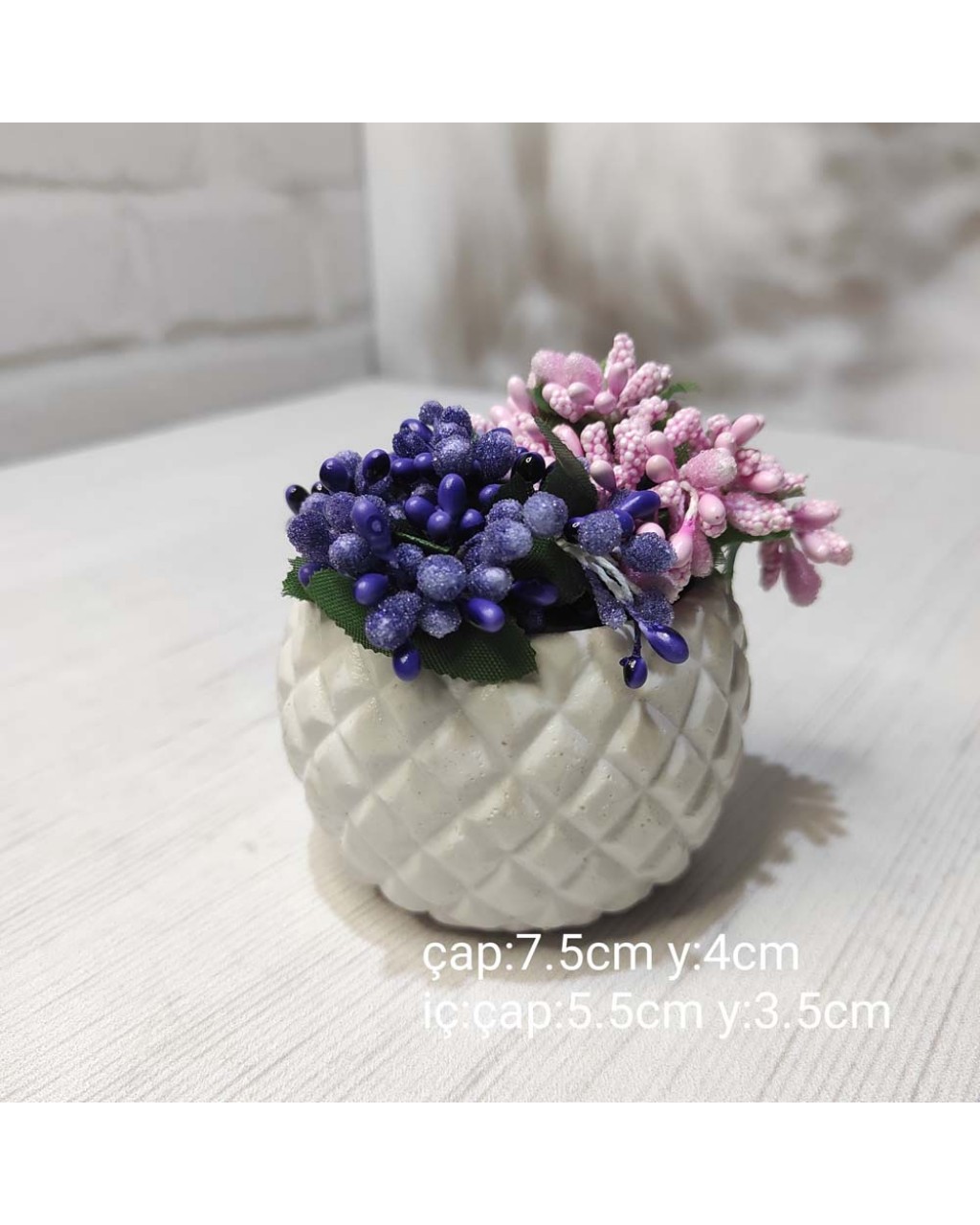 YY1549-Baklava Desen Sukulent Saksı Silikon Kalıp