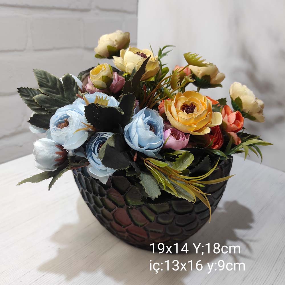 YY1642 Krater Desenli Saksı Silikon Kalıp – Modern ve Şık Dekoratif Tasarım!