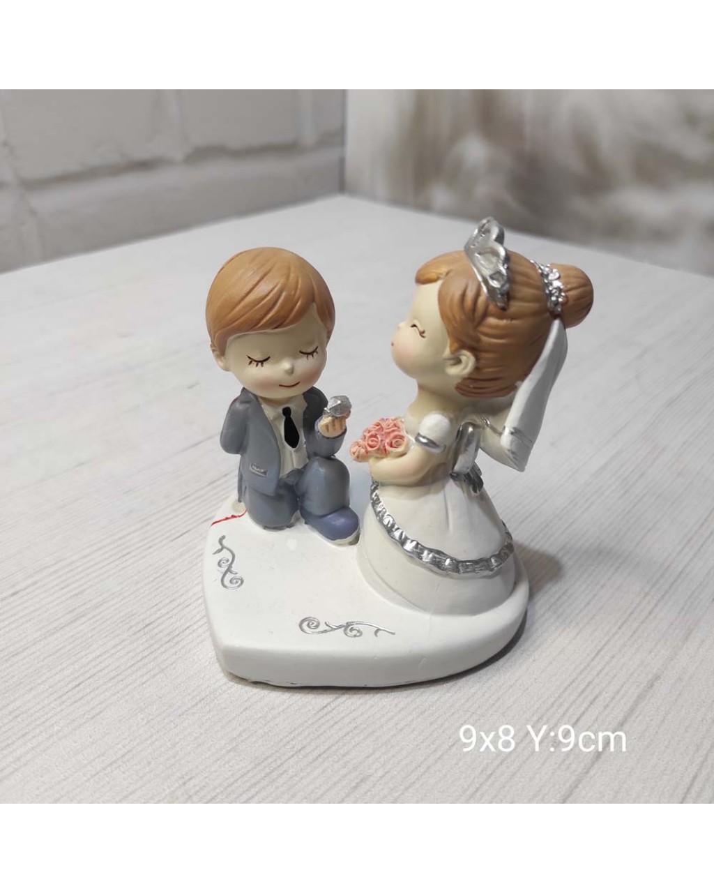 YY1651-Sukulent Kız Ve Erkek Evlilik Teklifi Silikon Kalıp