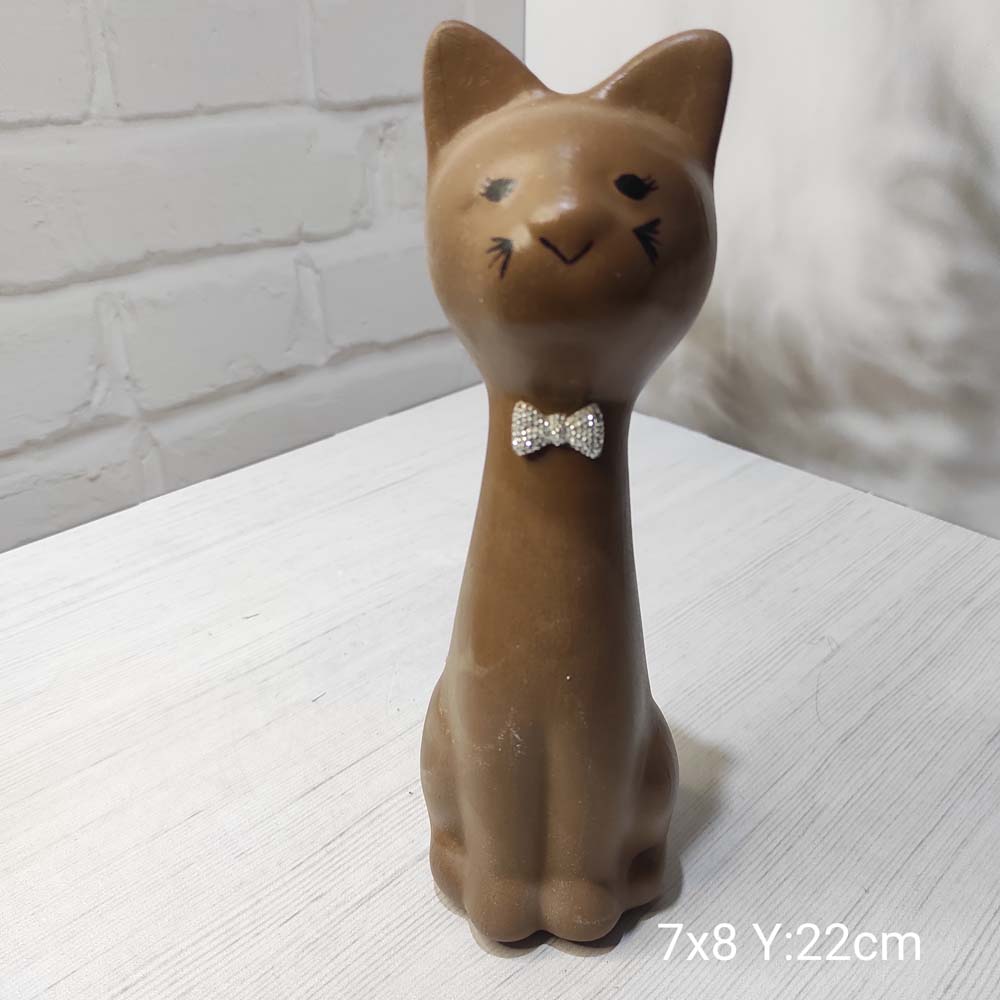 YY1653-Uzun Kedi Seramik Fiyonklu Silikon Kalıp YY1653-Uzun Kedi Seramik Fiyonklu Silikon Kalıp