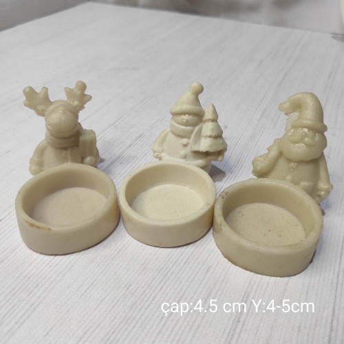 YY1706-Tea Lıght Mum Set Yılbaşı Silikon Kalıp