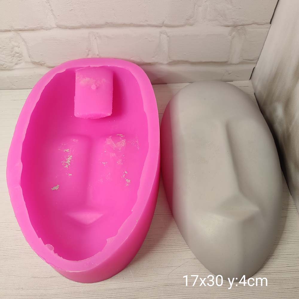 YY1845-Maske Soyut Duvar Süsü Vazo 30Cm Silikon Kalıp YY1845-Maske Soyut Duvar Süsü Vazo 30Cm Silikon Kalıp