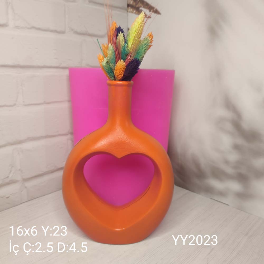 YY2023 Kalpli Uzun Vazo Silikon Kalıp
