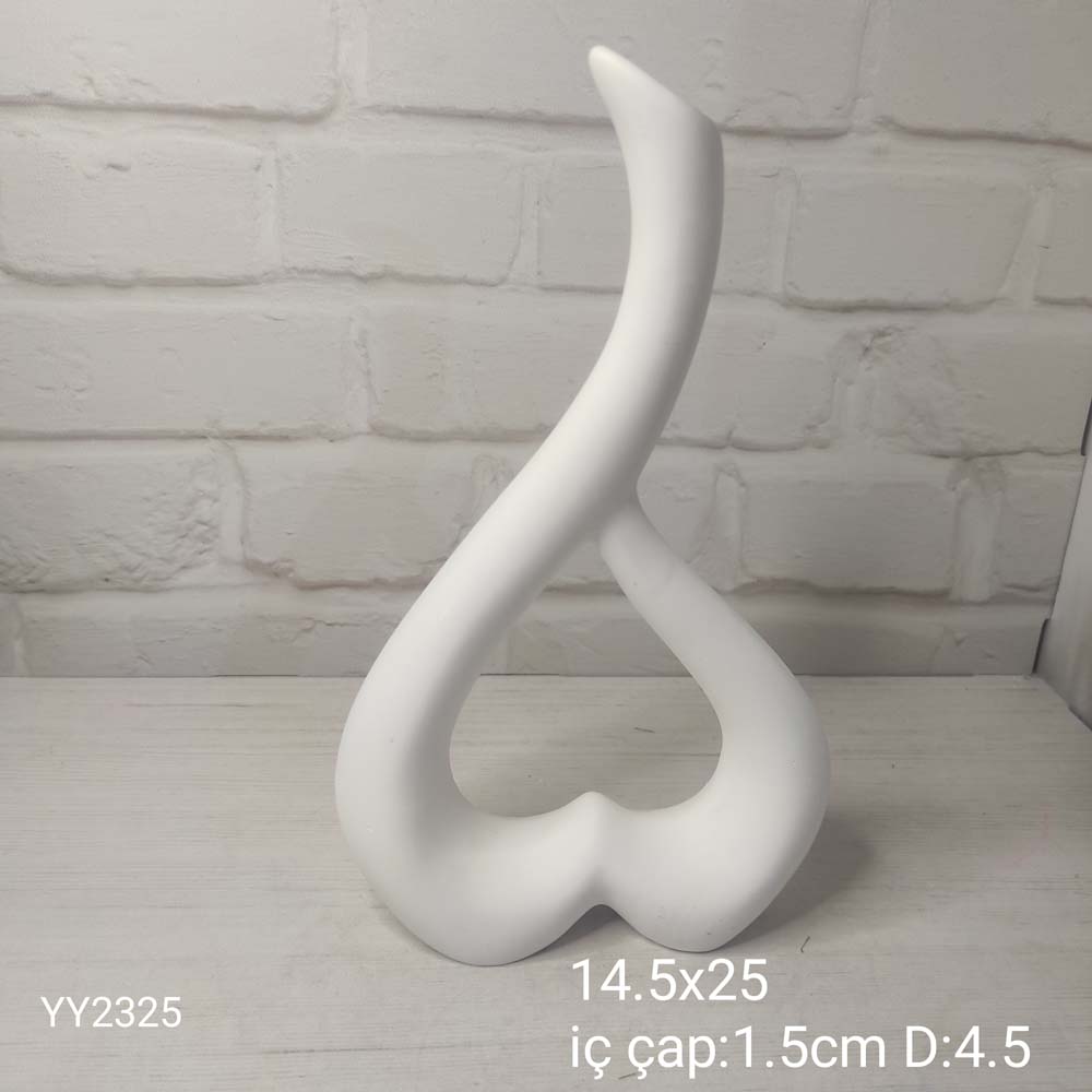 YY2325 Kalp Vazo İnce  Silikon Kalıp