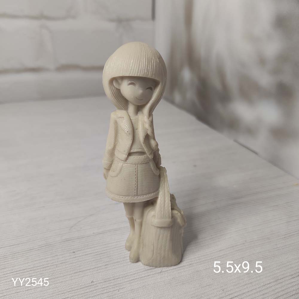 YY2545 Çantalı Kız 3D Biblo Çanta Sağda Silikon Kalıp YY2545 Çantalı Kız 3D Biblo Çanta Sağda Silikon Kalıp