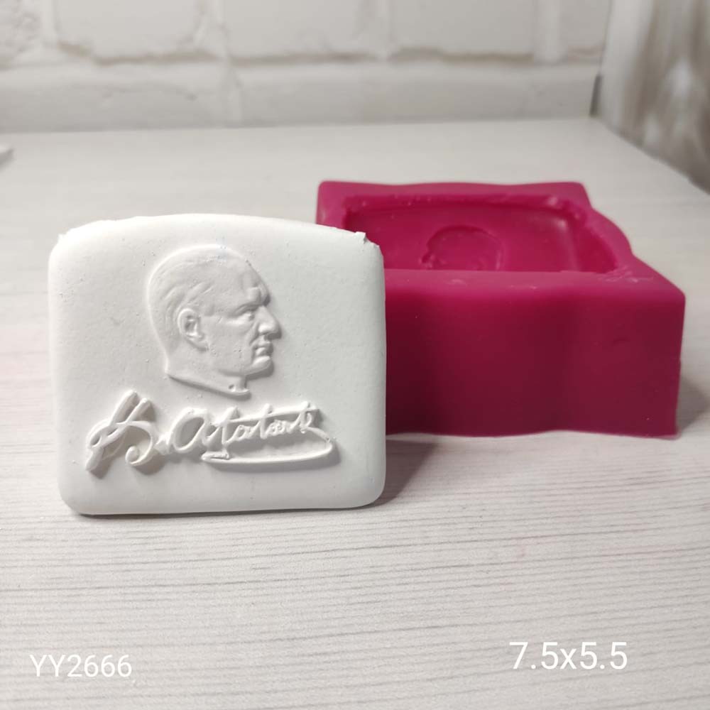 YY2666 Atatürk İmzalı Silikon Kalıp • El Yapımı Anı ve Hatıra Objeleri için Hediye Seçeneği!