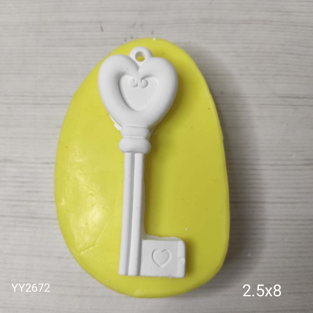 YY2672 Anahtar Kalp Saplı Silikon Kalıp YY2672 Anahtar Kalp Saplı Silikon Kalıp