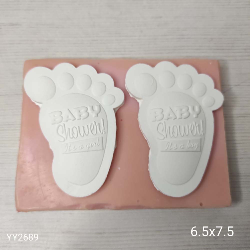 YY2689 Bebek Ayak Baby Shower Yazan Silikon Kalıp YY2689 Bebek Ayak Baby Shower Yazan Silikon Kalıp