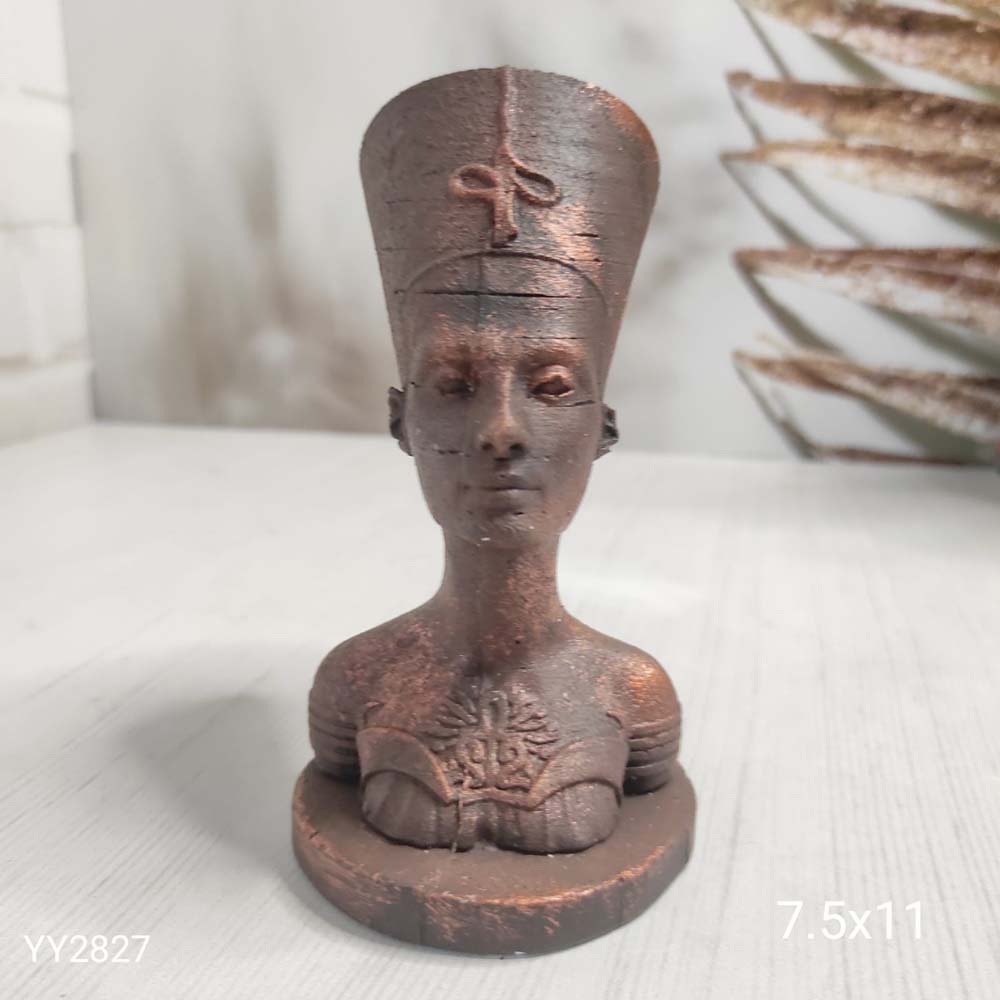 YY2827 Büst Nefertiti Biblo Silikon Kalıp: Antik Zarafeti Sanatınıza Taşıyın - Kaliteli ve Dayanıklı Hediye Seçeneği!