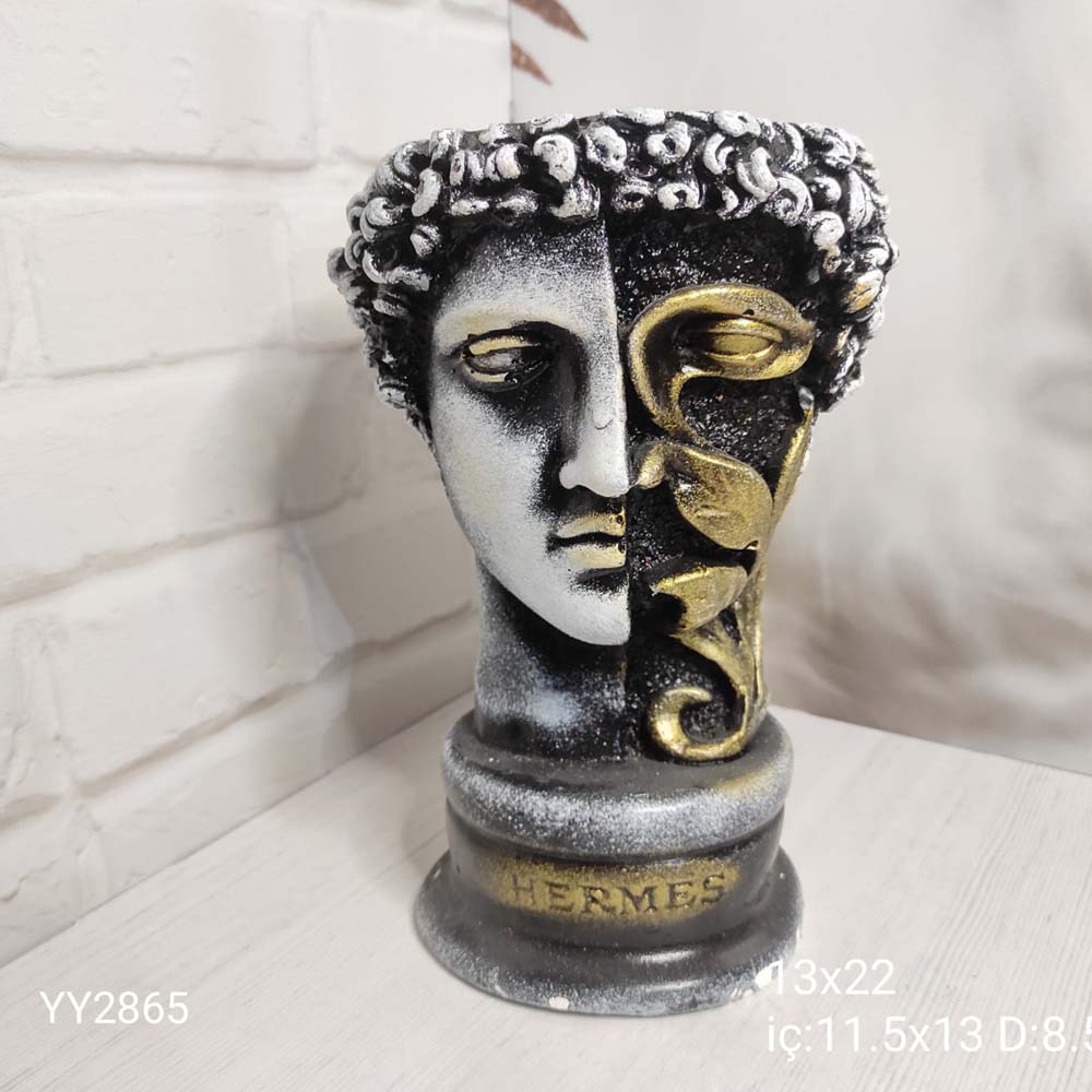 YY2865 Hermes Büst Saksı Silikon Kalıp: Sanat ve Doğanın Buluştuğu Anlamlı Hediye!