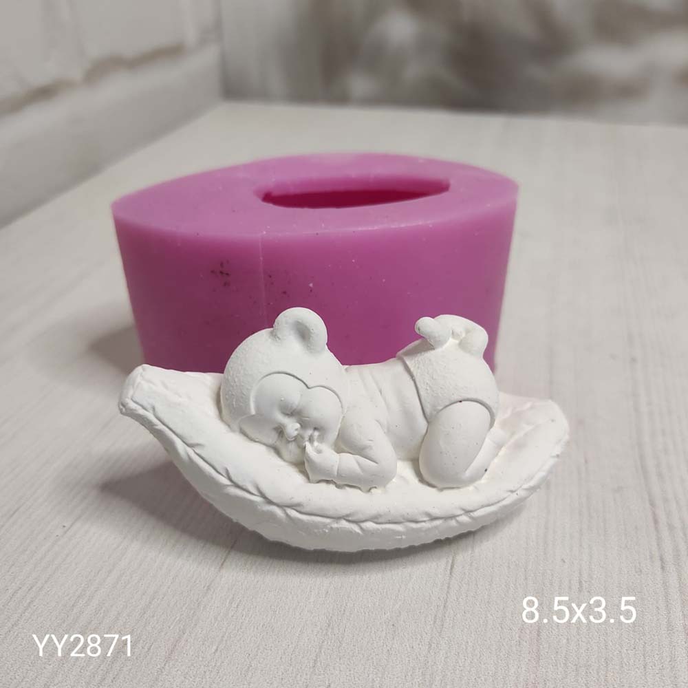 YY2871 Yastıkta Uyuyan Bebek Silikon Kalıp