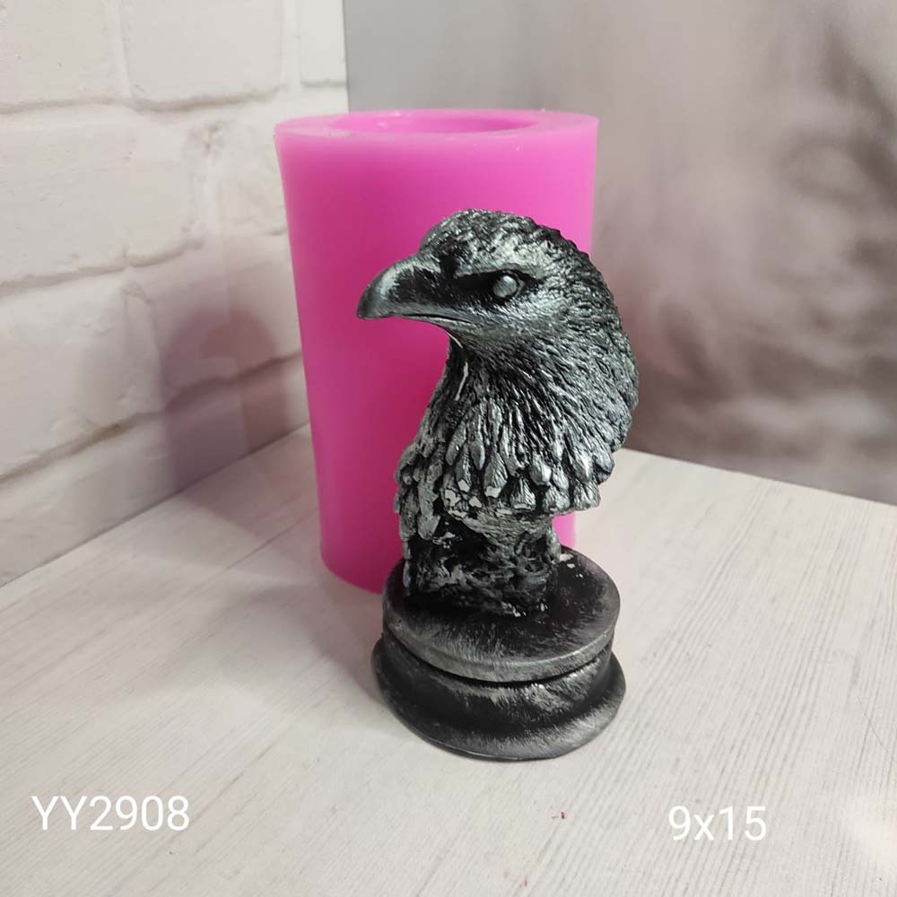 YY2908 Kartal Büst Biblo Silikon Kalıp: Gücün ve Onurun Sembolü - Sanatınıza Yüksek Uçuşlar Katın!