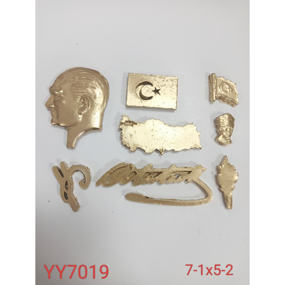 YY7019 Sekiz Parça Atatürk ve Bayrak Temalı Silikon Kalıp YY7019 Sekiz Parça Atatürk ve Bayrak Temalı Silikon Kalıp