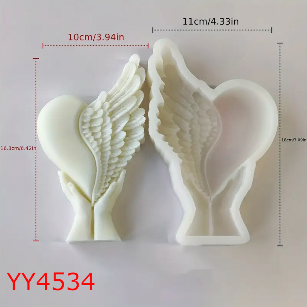 YY4534 Kalp Temalı Mum Silikon Kalıp: Sevgiliye Özel ve Anlamlı Hediye Seçeneği!