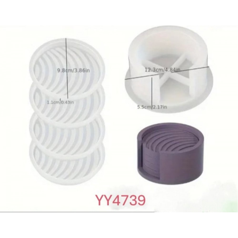 YY4739 - YUVARLAK ALTLIK - SUNUMLUK - SİLİKON KALIP 