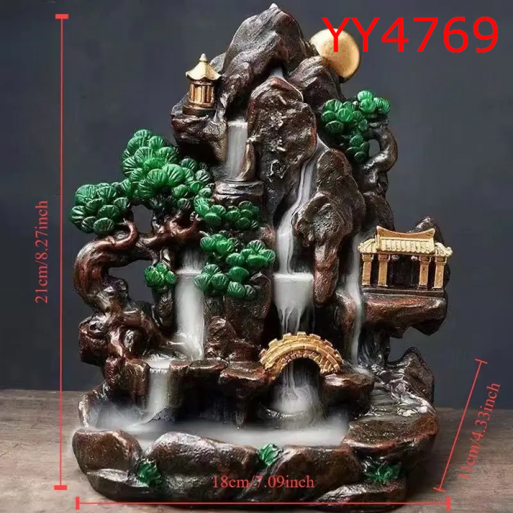 YY4769 Lüks Tasarımlı Şelale Geri Akış Tütsülük Silikon Kalıp – Estetik ve Huzur Veren Dekor!