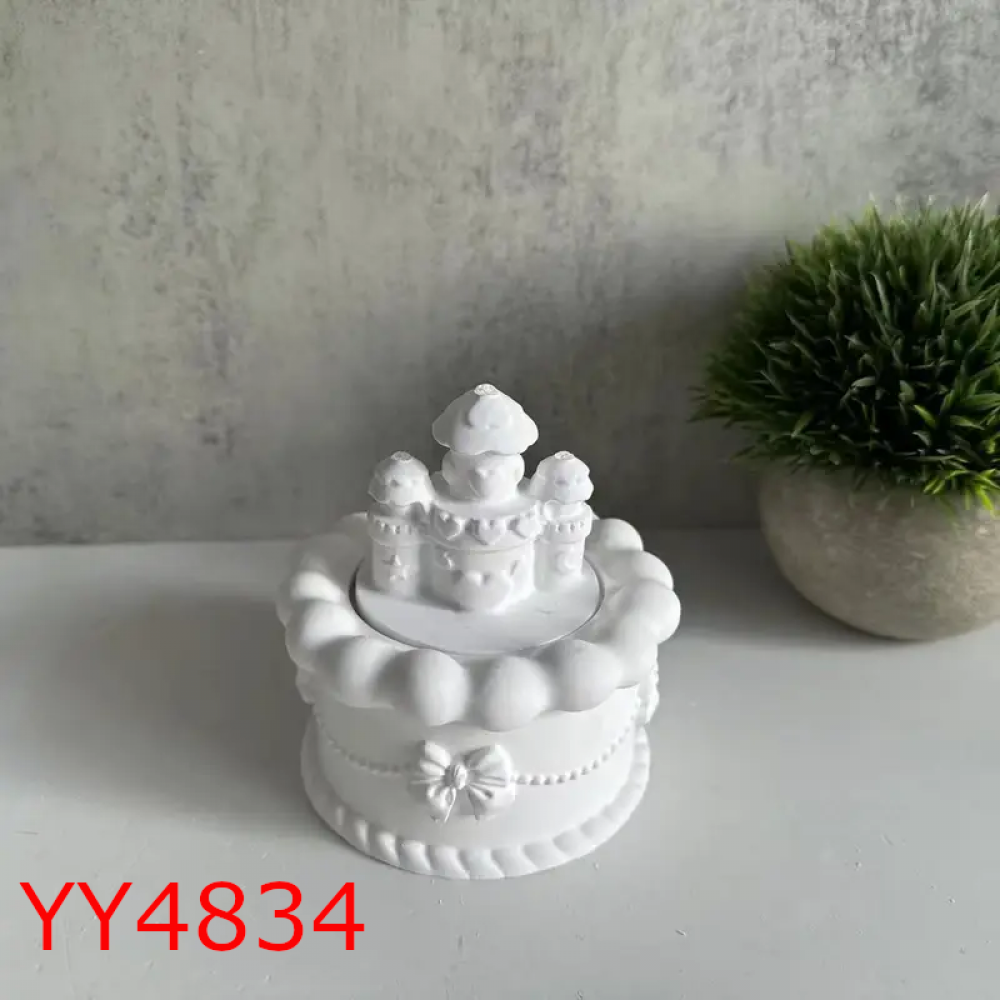 YY4834 - PASTA TASARIMLI TAKI KUTUSU - MUMLUK - SİLİKON KALIP