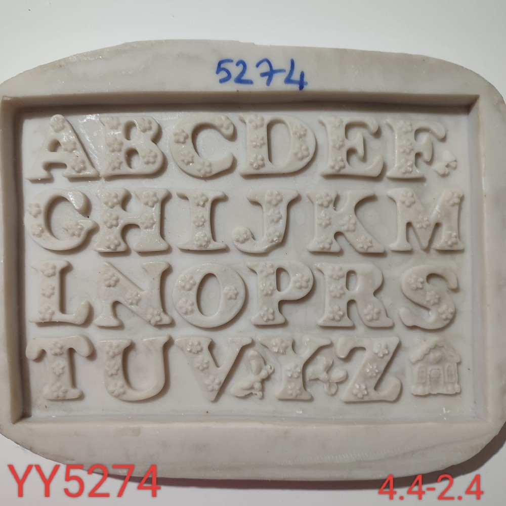 YY5274 - ÇİÇEKLİ HARFLER - SİLİKON KALIP YY5274 - ÇİÇEKLİ HARFLER - SİLİKON KALIP